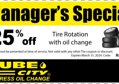 TIRE ROTATION DISCOUNT